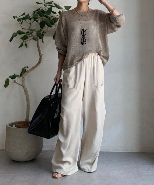 DouDou（ドゥドゥ）の「リヨセル2WAYカーゴパンツ（その他パンツ・レディース・ブラック/アイボリー/ピンク・FREE）」の4枚目の写真