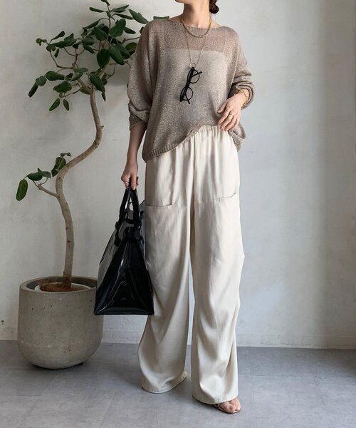 DouDou（ドゥドゥ）の「リヨセル2WAYカーゴパンツ（その他パンツ・レディース・ブラック/アイボリー/ピンク・FREE）」の5枚目の写真