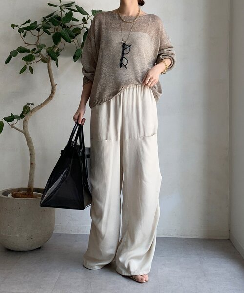 DouDou（ドゥドゥ）の「リヨセル2WAYカーゴパンツ（その他パンツ・レディース・ブラック/アイボリー/ピンク・FREE）」の6枚目の写真