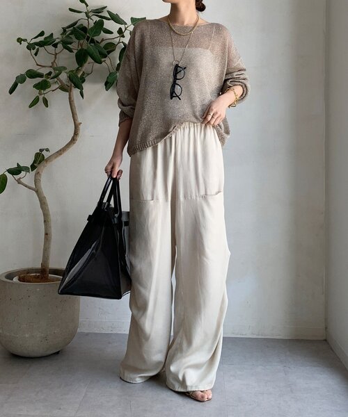 DouDou（ドゥドゥ）の「リヨセル2WAYカーゴパンツ（その他パンツ・レディース・ブラック/アイボリー/ピンク・FREE）」の7枚目の写真