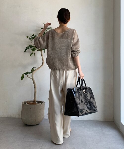 DouDou（ドゥドゥ）の「リヨセル2WAYカーゴパンツ（その他パンツ・レディース・ブラック/アイボリー/ピンク・FREE）」の8枚目の写真