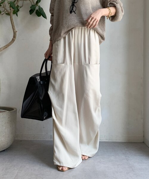 DouDou（ドゥドゥ）の「リヨセル2WAYカーゴパンツ（その他パンツ・レディース・ブラック/アイボリー/ピンク・FREE）」の9枚目の写真