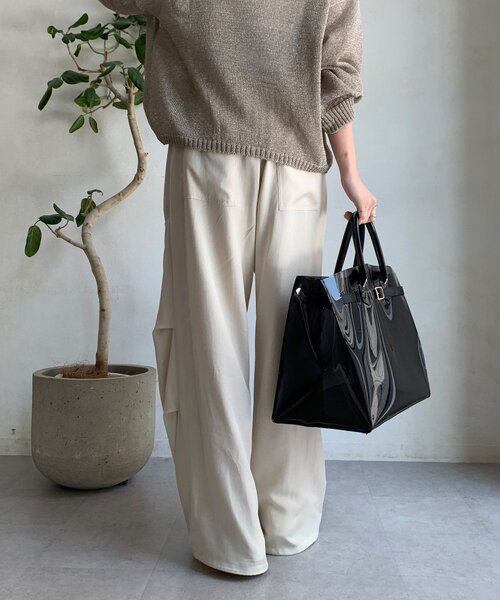 DouDou（ドゥドゥ）の「リヨセル2WAYカーゴパンツ（その他パンツ・レディース・ブラック/アイボリー/ピンク・FREE）」の12枚目の写真