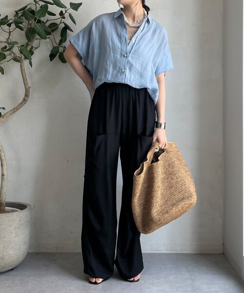 DouDou（ドゥドゥ）の「リヨセル2WAYカーゴパンツ（その他パンツ・レディース・ブラック/アイボリー/ピンク・FREE）」の13枚目の写真