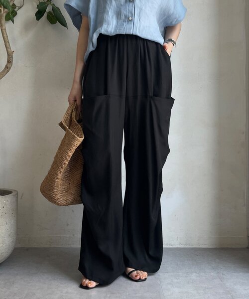 DouDou（ドゥドゥ）の「リヨセル2WAYカーゴパンツ（その他パンツ・レディース・ブラック/アイボリー/ピンク・FREE）」の18枚目の写真