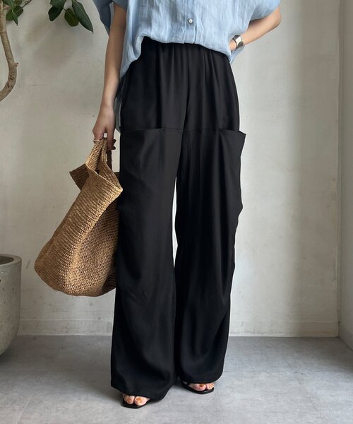 DouDou（ドゥドゥ）の「リヨセル2WAYカーゴパンツ（その他パンツ・レディース・ブラック/アイボリー/ピンク・FREE）」の20枚目の写真