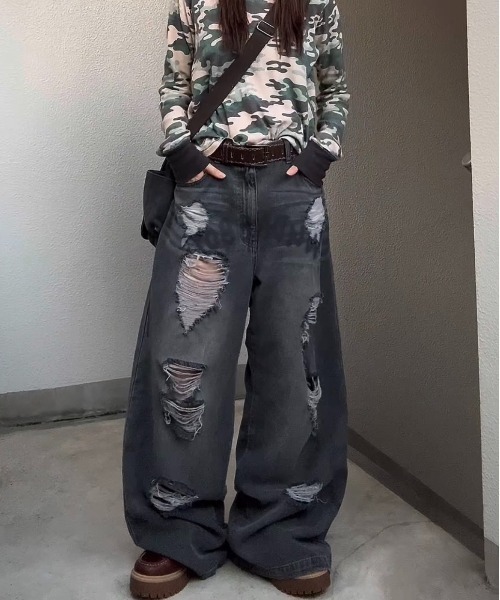 damage print denim（デニムパンツ）｜WudgeBoy（ワッジボーイ）の 