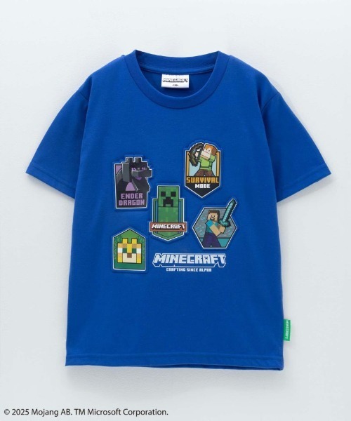 Mac-House（マックハウス）の「【MINECRAFT】 マインクラフト エンボスプリントTシャツ（Tシャツ/カットソー・キッズ・ブルー/ブラック・120/130/140/150）」の2枚目の写真