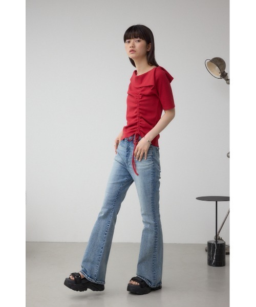 AZUL by moussy（アズールバイマウジー）の「ラインストーンスニーカーソールサンダル（サンダル・レディース・ブラック/ライトベージュ・SMALL/MEDIUM/LARGE）」の3枚目の写真