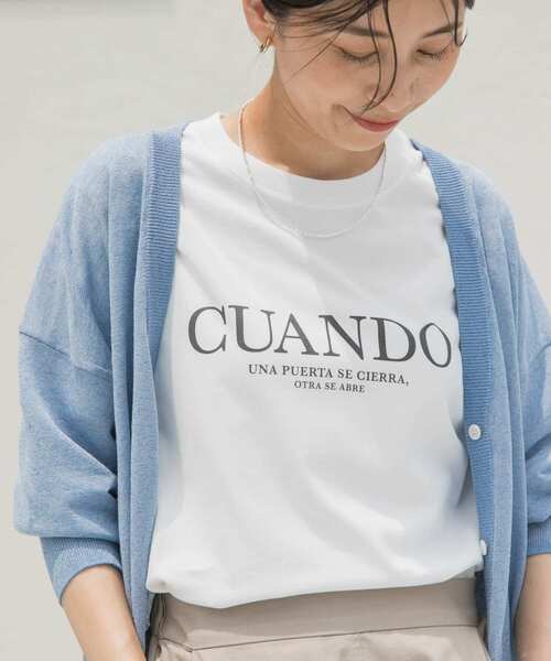 URBAN RESEARCH DOORS（アーバンリサーチドアーズ）の「ロゴプリントTシャツ（Tシャツ/カットソー・レディース・ネイビー/オフホワイト/ミント・MEDIUM）」の4枚目の写真