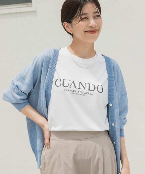 URBAN RESEARCH DOORS（アーバンリサーチドアーズ）の「ロゴプリントTシャツ（Tシャツ/カットソー・レディース・ネイビー/オフホワイト/ミント・MEDIUM）」の5枚目の写真