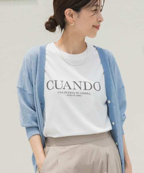 URBAN RESEARCH DOORS（アーバンリサーチドアーズ）の「ロゴプリントTシャツ（Tシャツ/カットソー・レディース・ネイビー/オフホワイト/ミント・MEDIUM）」の6枚目の写真