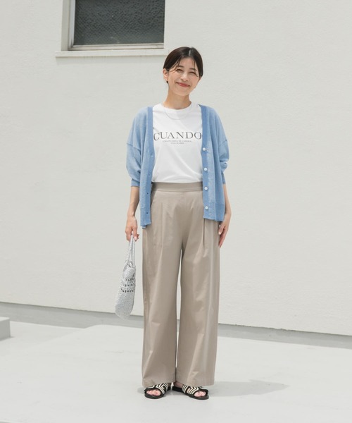 URBAN RESEARCH DOORS（アーバンリサーチドアーズ）の「ロゴプリントTシャツ（Tシャツ/カットソー・レディース・ネイビー/オフホワイト/ミント・MEDIUM）」の7枚目の写真