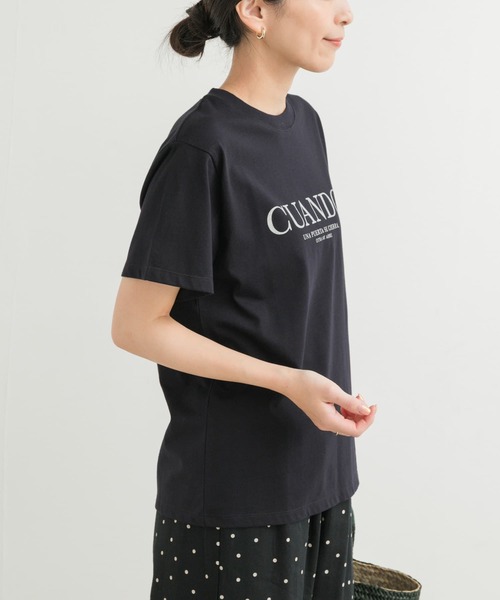 URBAN RESEARCH DOORS（アーバンリサーチドアーズ）の「ロゴプリントTシャツ（Tシャツ/カットソー・レディース・ネイビー/オフホワイト/ミント・MEDIUM）」の11枚目の写真