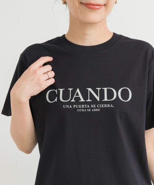 URBAN RESEARCH DOORS（アーバンリサーチドアーズ）の「ロゴプリントTシャツ（Tシャツ/カットソー・レディース・ネイビー/オフホワイト/ミント・MEDIUM）」の13枚目の写真