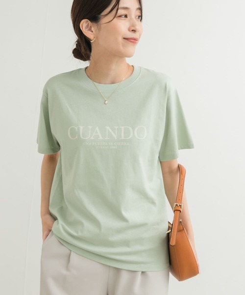 URBAN RESEARCH DOORS（アーバンリサーチドアーズ）の「ロゴプリントTシャツ（Tシャツ/カットソー・レディース・ネイビー/オフホワイト/ミント・MEDIUM）」の16枚目の写真