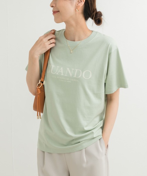 URBAN RESEARCH DOORS（アーバンリサーチドアーズ）の「ロゴプリントTシャツ（Tシャツ/カットソー・レディース・ネイビー/オフホワイト/ミント・MEDIUM）」の17枚目の写真