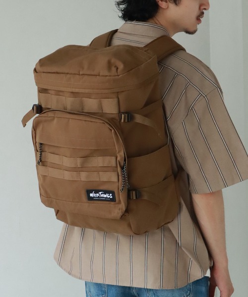 WILD THINGS（ワイルドシングス）の「【WILD THINGS/ワイルドシングス】バックパック(容量：約30L)（バックパック/リュック・メンズ・ベージュ/グレー/ブラック・FREE）」の3枚目の写真