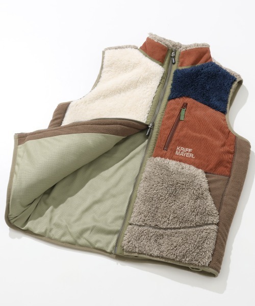 KRIFF MAYER(クリフメイヤー)の「シャギーボアベスト(ベスト・メンズ・グレー/ナチュラル/グリーン/ブラウン/ネイビー/カラフル/ブラック・MEDIUM/X-LARGE/LARGE)」の7枚目の写真