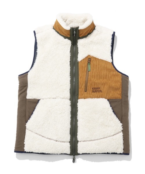 KRIFF MAYER(クリフメイヤー)の「シャギーボアベスト(ベスト・メンズ・グレー/ナチュラル/グリーン/ブラウン/ネイビー/カラフル/ブラック・MEDIUM/X-LARGE/LARGE)」の17枚目の写真