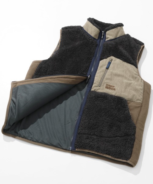 KRIFF MAYER(クリフメイヤー)の「シャギーボアベスト(ベスト・メンズ・グレー/ナチュラル/グリーン/ブラウン/ネイビー/カラフル/ブラック・MEDIUM/X-LARGE/LARGE)」の11枚目の写真