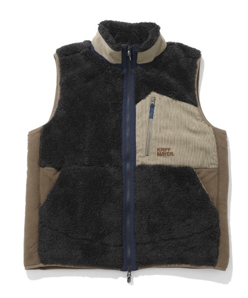 KRIFF MAYER(クリフメイヤー)の「シャギーボアベスト(ベスト・メンズ・グレー/ナチュラル/グリーン/ブラウン/ネイビー/カラフル/ブラック・MEDIUM/X-LARGE/LARGE)」の12枚目の写真