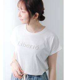 Te chichi TERRASSE（テチチテラス）の「【接触冷感】パールロゴフレンチ袖Tシャツ（Tシャツ/カットソー）」