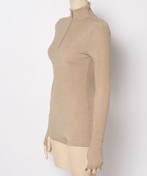 DLESS(ドレス)の「Half zipup bodysuits/ハーフジップロングスリーブボディスーツ(Tシャツ/カットソー・レディース・ブラック/ゴールド/ネイビー・X-SMALL/SMALL)」の21枚目の写真
