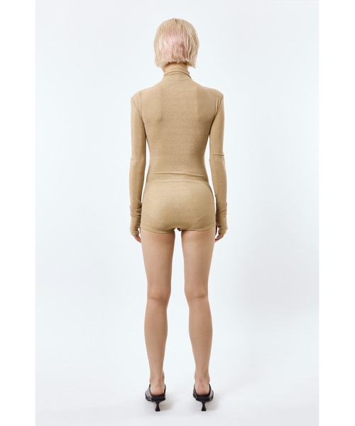 DLESS(ドレス)の「Half zipup bodysuits/ハーフジップロングスリーブボディスーツ(Tシャツ/カットソー・レディース・ブラック/ゴールド/ネイビー・X-SMALL/SMALL)」の14枚目の写真