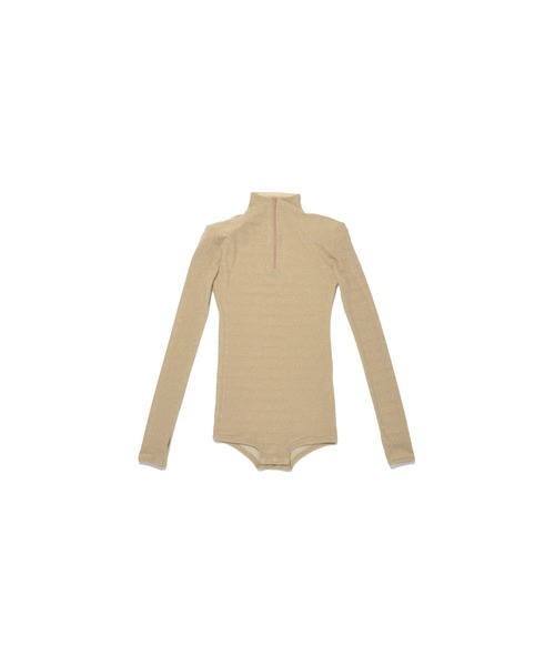 DLESS(ドレス)の「Half zipup bodysuits/ハーフジップロングスリーブボディスーツ(Tシャツ/カットソー・レディース・ブラック/ゴールド/ネイビー・X-SMALL/SMALL)」の19枚目の写真