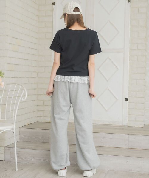 ems excite(エムズエキサイト)の「ラインストーンロゴTEE(Tシャツ/カットソー・レディース・レッド/オフホワイト/ブラック・FREE)」の6枚目の写真