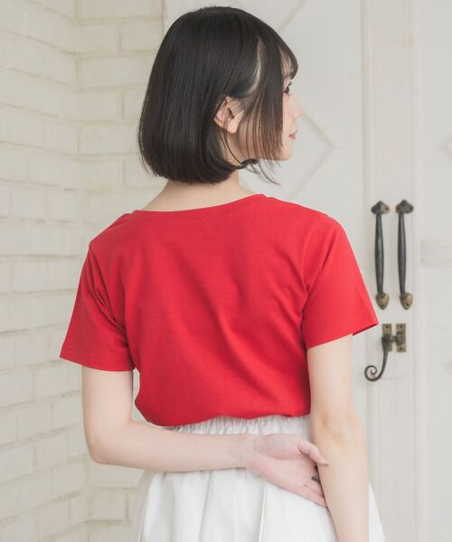 ems excite(エムズエキサイト)の「ラインストーンロゴTEE(Tシャツ/カットソー・レディース・レッド/オフホワイト/ブラック・FREE)」の18枚目の写真