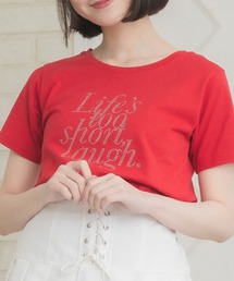 ラインストーンロゴTEE