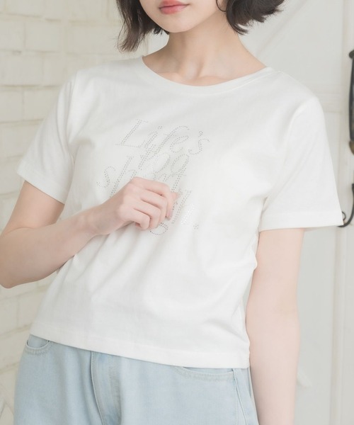 セール】ラインストーンロゴTEE（Tシャツ/カットソー）｜ems excite