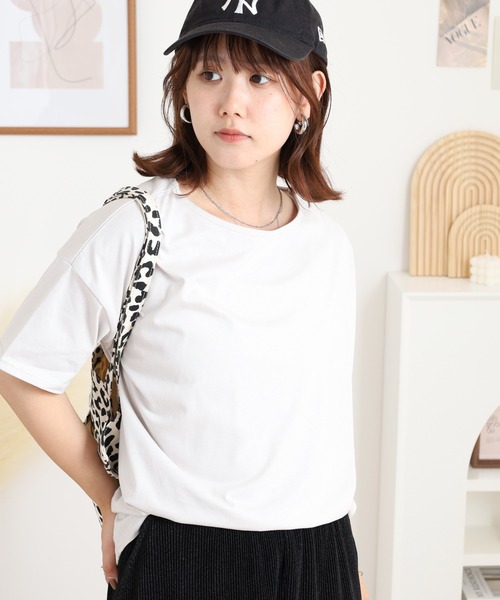 FUNALIVE(ファンアライブ)の「COCONLIFE ゆったりプルオーバー(Tシャツ/カットソー・レディース・グレー/ピンク/モカ/ミント・L/LL/M)」の5枚目の写真