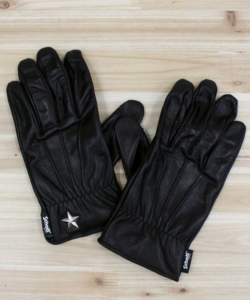 Schott(ショット)の「ONESTAR GLOVE(手袋・メンズ・ブラック・M/L/S)」の1枚目の写真