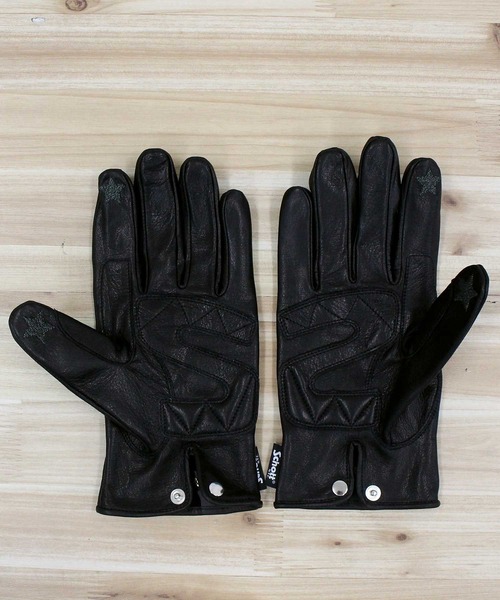 Schott(ショット)の「ONESTAR GLOVE(手袋・メンズ・ブラック・M/L/S)」の2枚目の写真