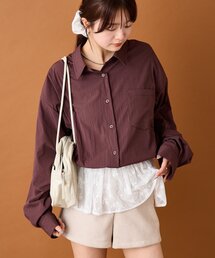 ミスティック　mystic ブラウン　ブラウス　シャツ mystic｜ミスティックのシャツ/ブラウス（ブラウン/茶色系）通販