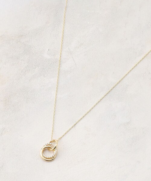 grove(グローブ)の「サークルキュービックビジューネックレス(ネックレス・レディース・ピンクゴールド/シルバー/ゴールド・00)」の4枚目の写真