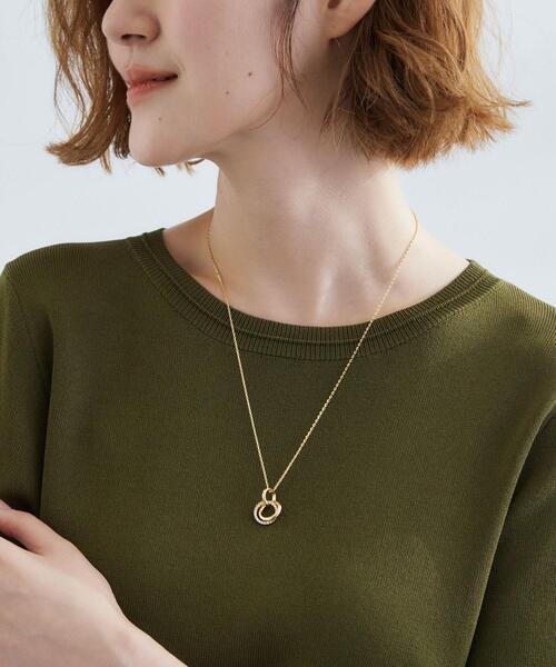 grove(グローブ)の「サークルキュービックビジューネックレス(ネックレス・レディース・ピンクゴールド/シルバー/ゴールド・00)」の7枚目の写真