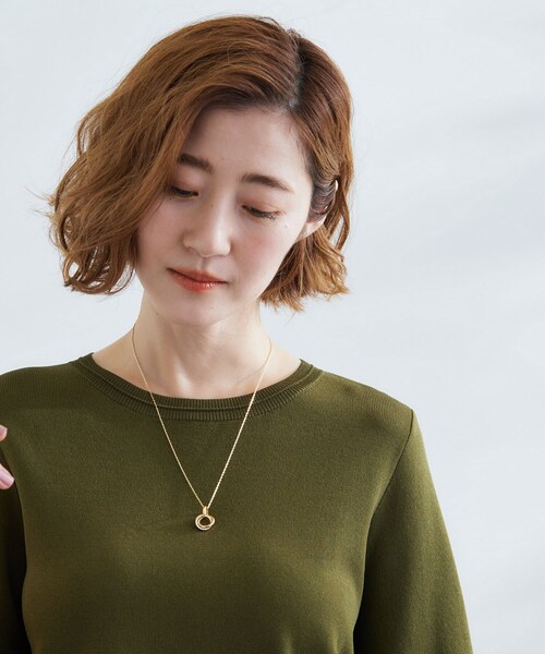 grove(グローブ)の「サークルキュービックビジューネックレス(ネックレス・レディース・ピンクゴールド/シルバー/ゴールド・00)」の8枚目の写真