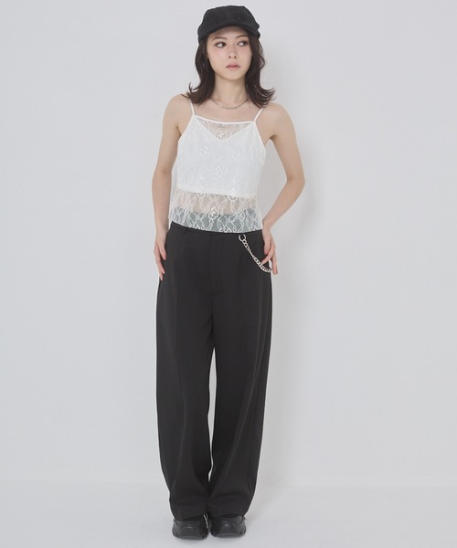 ENVYM(アンビー)の「【Aimi×ENVYM】ルーズスラックス(スラックス・レディース・ブラック/グレー・MEDIUM/SMALL)」の8枚目の写真