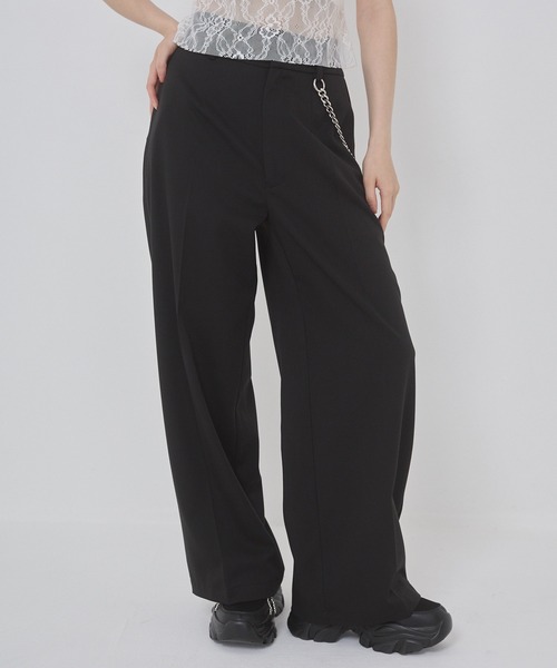 ENVYM(アンビー)の「【Aimi×ENVYM】ルーズスラックス(スラックス・レディース・ブラック/グレー・MEDIUM/SMALL)」の3枚目の写真