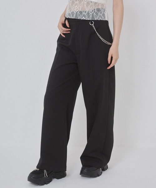 ENVYM(アンビー)の「【Aimi×ENVYM】ルーズスラックス(スラックス・レディース・ブラック/グレー・MEDIUM/SMALL)」の4枚目の写真