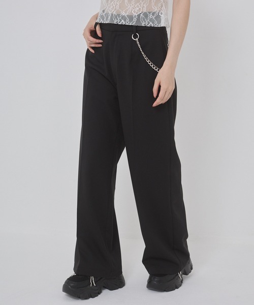 ENVYM(アンビー)の「【Aimi×ENVYM】ルーズスラックス(スラックス・レディース・ブラック/グレー・MEDIUM/SMALL)」の5枚目の写真