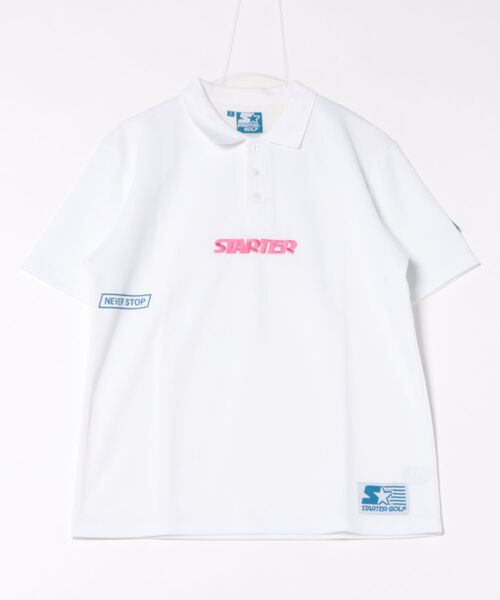 STARTER(スターター)の「/STARTER GOLF/スターターゴルフ STARTERロゴ刺繍半袖ポロシャツ SG-123009(ポロシャツ・メンズ・ブラック/ネイビー/ホワイト・L/M)」の6枚目の写真
