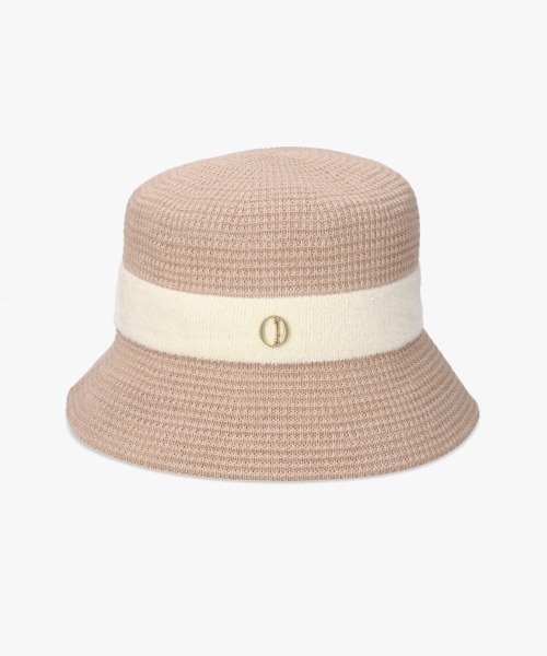 Chapeau d' O（シャポードオー）の「Chapeau d' O  TM Jacquard Logo Bucket / シャポードオー（ハット・レディース・ワイン/ベージュ/ネイビー・M/57.5cm）」の5枚目の写真
