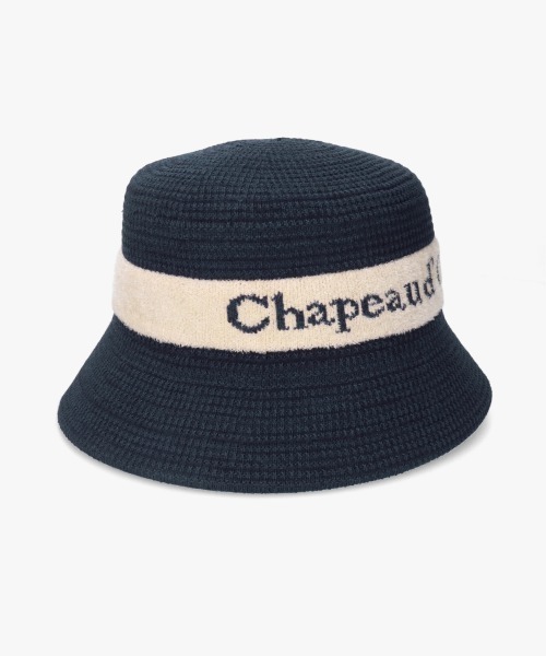 Chapeau d' O（シャポードオー）の「Chapeau d' O  TM Jacquard Logo Bucket / シャポードオー（ハット・レディース・ワイン/ベージュ/ネイビー・M/57.5cm）」の11枚目の写真
