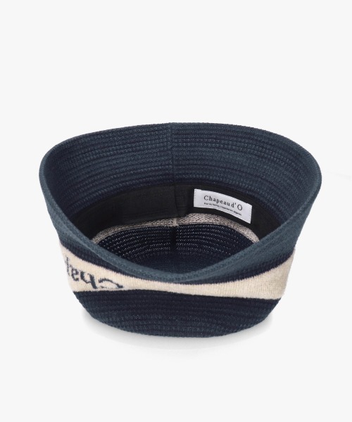 Chapeau d' O（シャポードオー）の「Chapeau d' O  TM Jacquard Logo Bucket / シャポードオー（ハット・レディース・ワイン/ベージュ/ネイビー・M/57.5cm）」の20枚目の写真