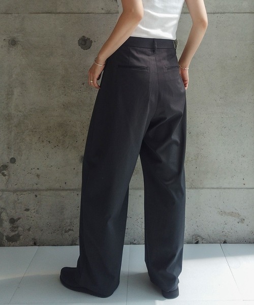 ZOZOMARKET(ゾゾマーケット)の「ZOZOMARKET by RIKA-ファインツイルワイドスラックス(スラックス・レディース・チャコールグレー/ブラック/ネイビー・マルチサイズ)」の14枚目の写真